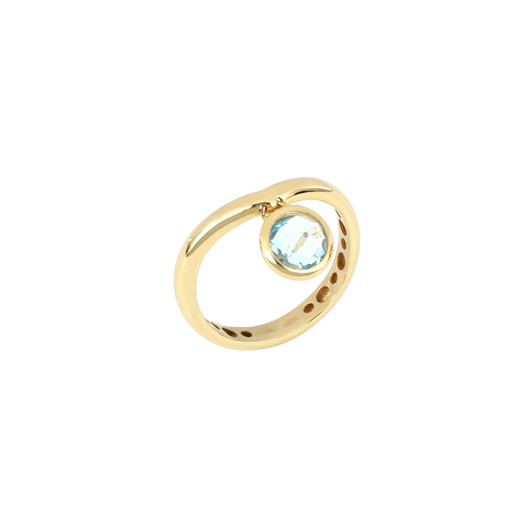Video Anello con Charm Topazio Azzurro Luna