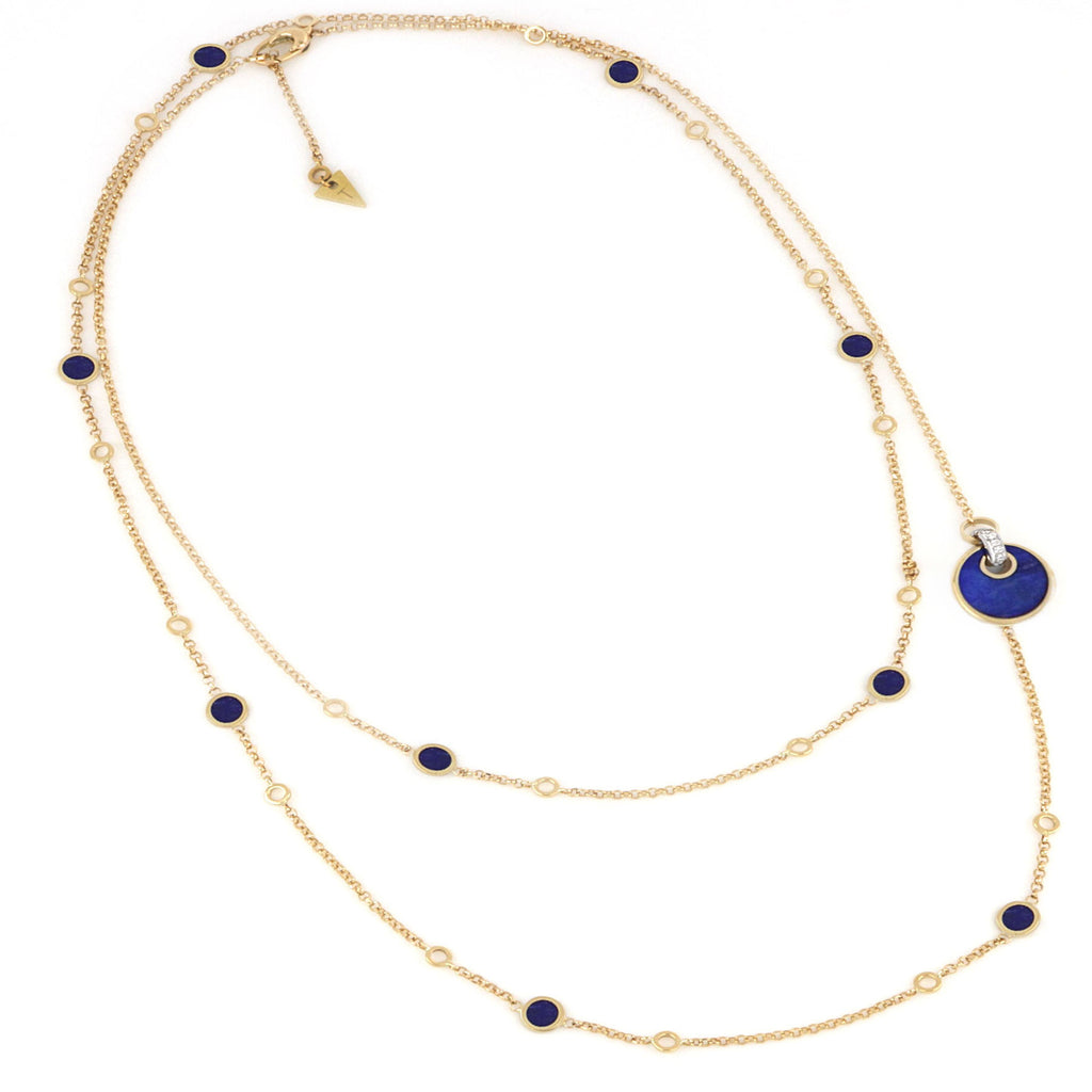 Video Collana 90 cm Giove Lapislazzuli E Diamanti